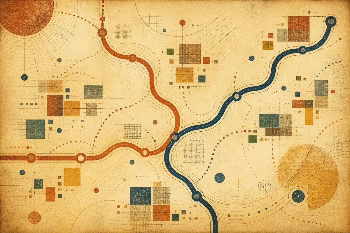 Abstract illustrated map composition for West Haven, United States