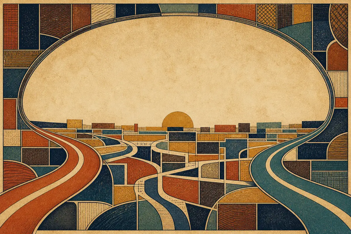 Abstract illustrated map composition for West Jordan, United States