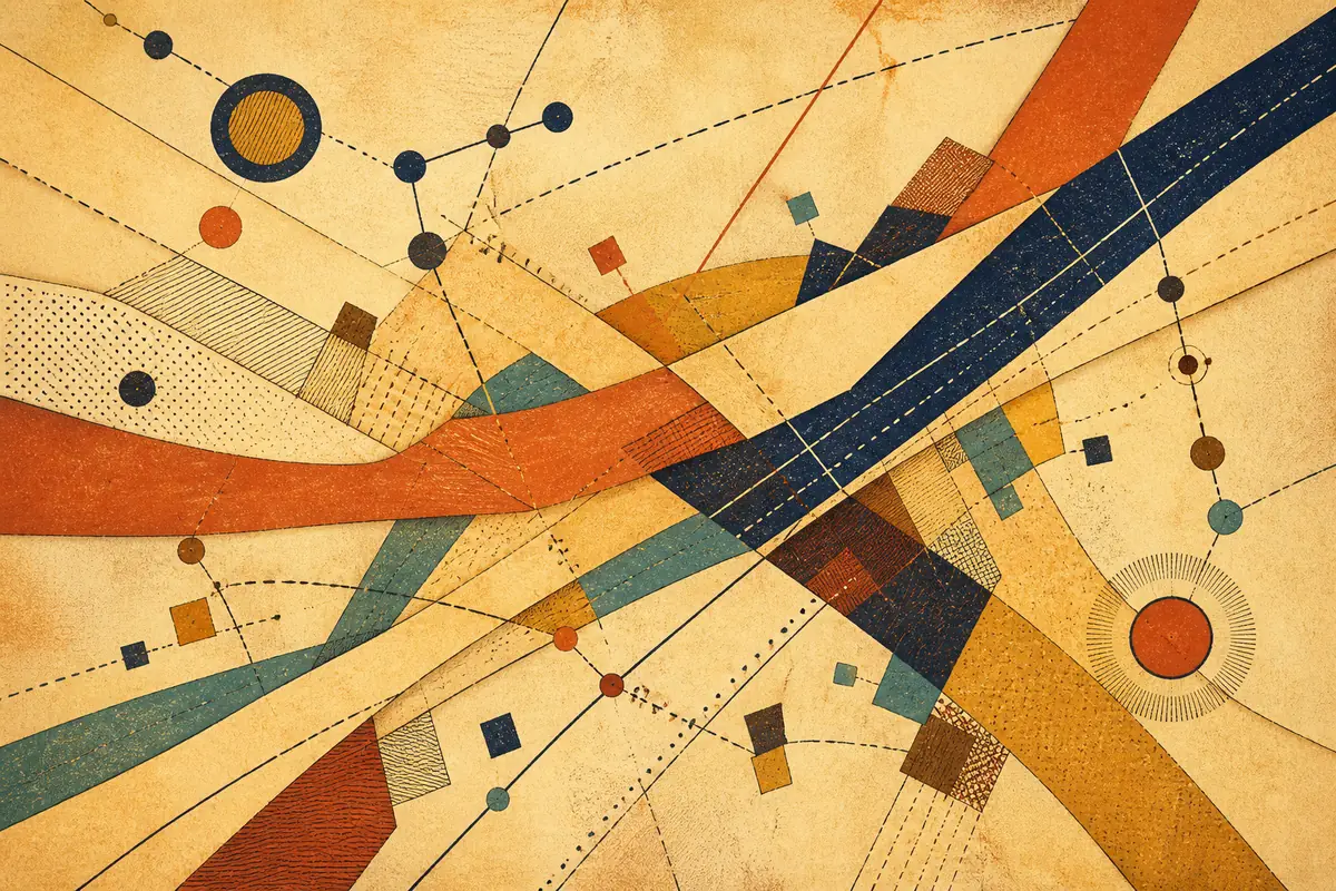 Abstract illustrated map composition for Westfield, United States