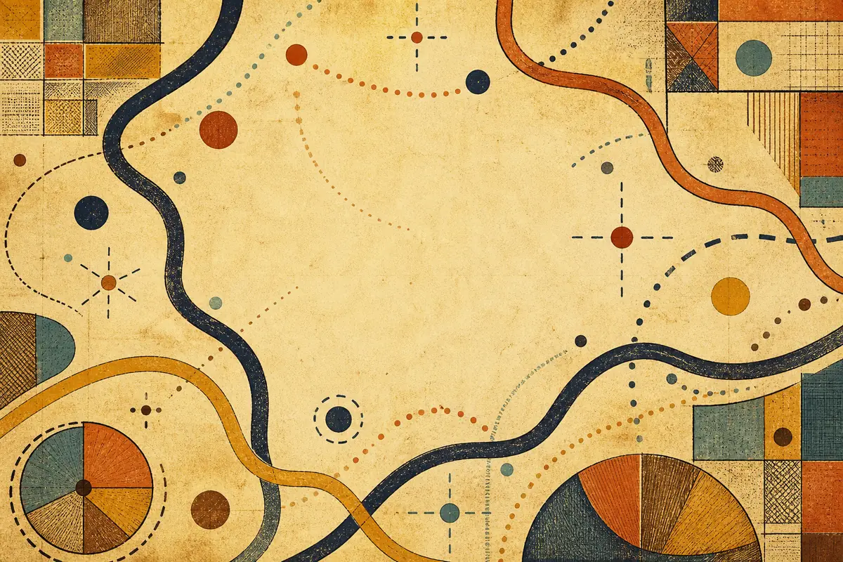 Abstract illustrated map composition for Weymouth, United States