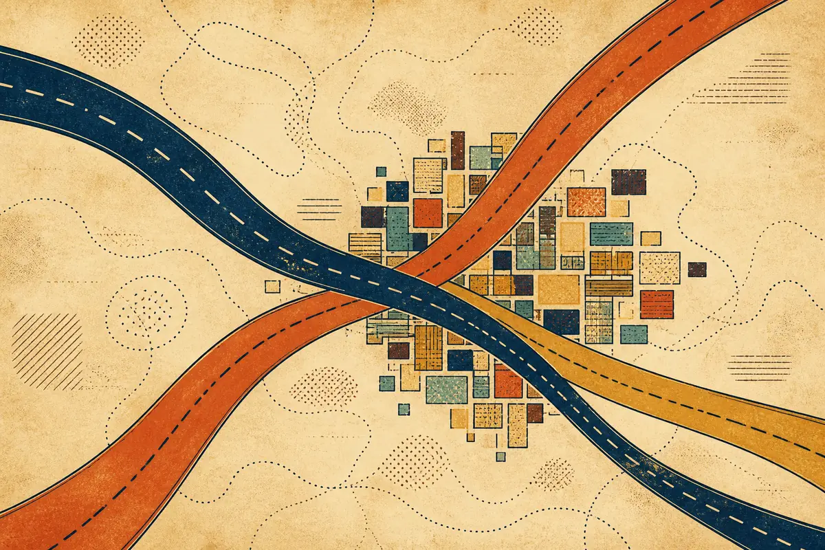 Abstract illustrated map composition for Wheaton, United States