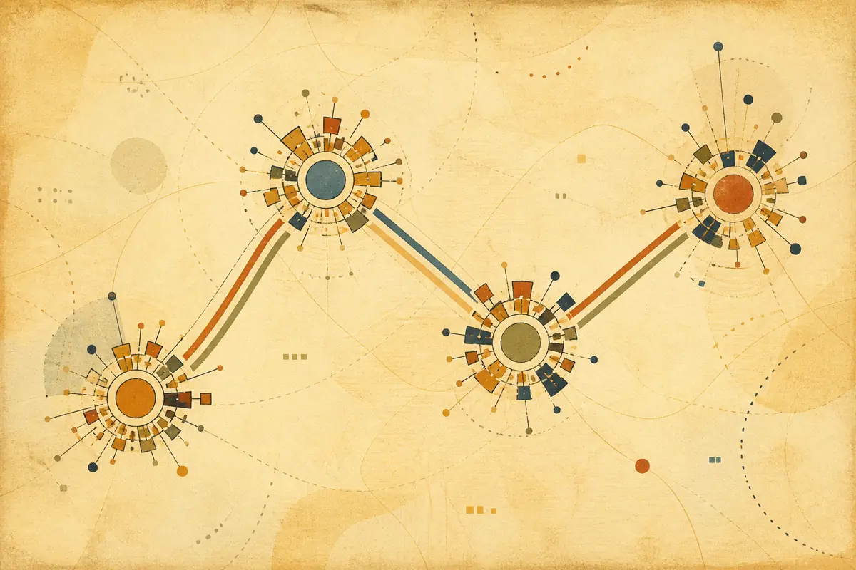 Abstract illustrated map composition for Wichita Falls, United States