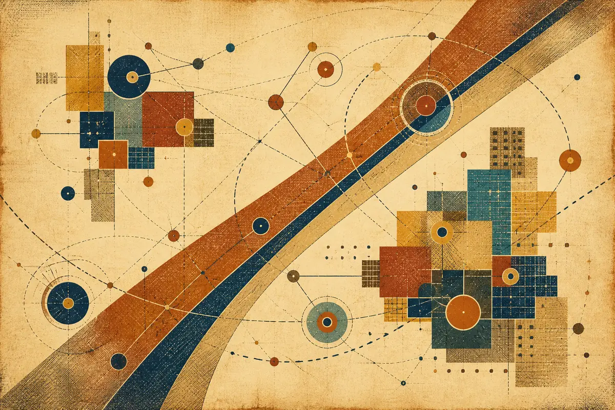 Abstract illustrated map composition for Williston, United States