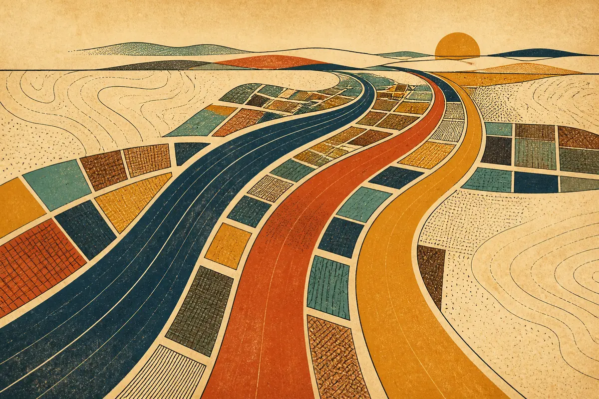 Abstract illustrated map composition for Wilmington, United States