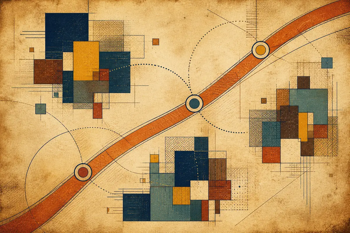 Abstract illustrated map composition for Wylie, United States