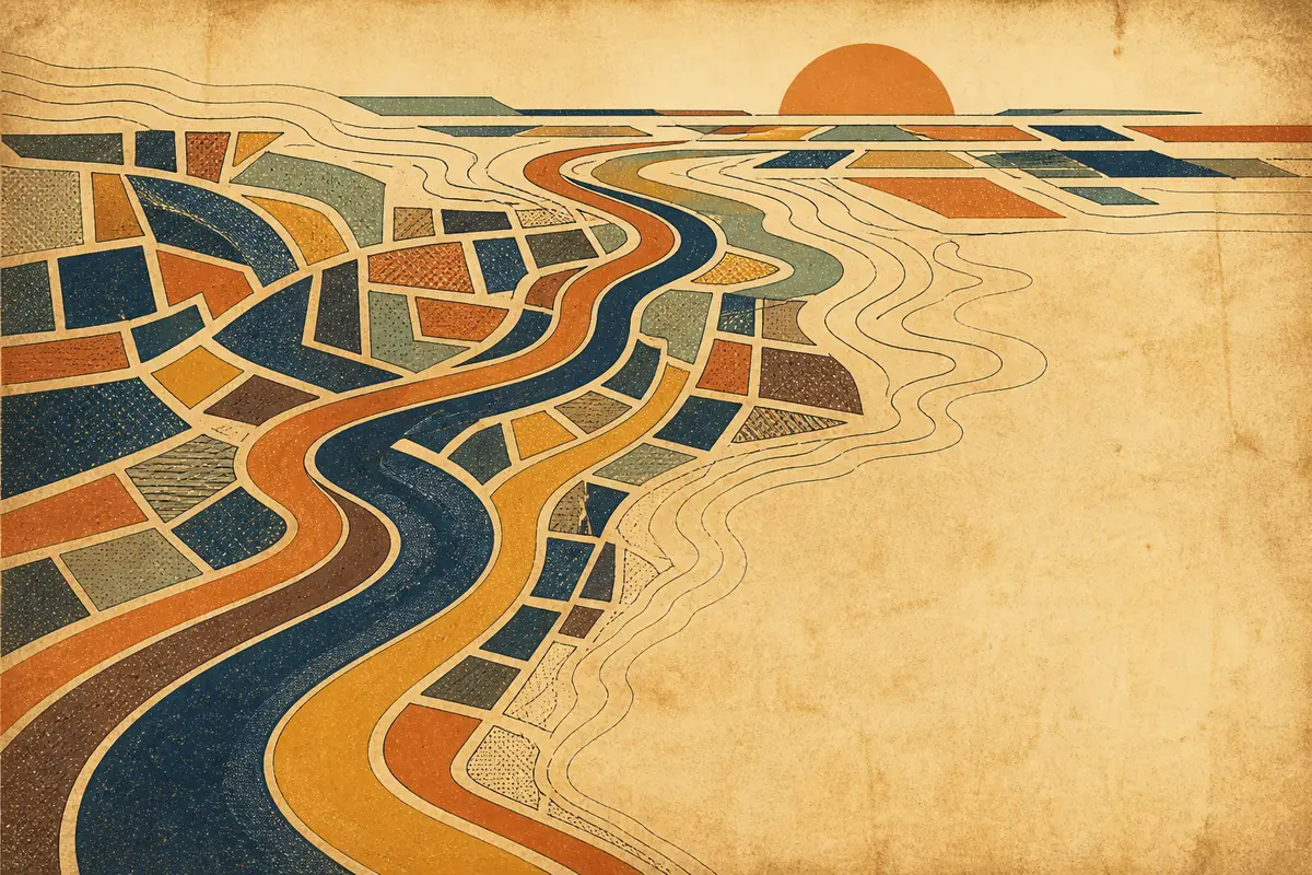 Abstract illustrated map composition for Yonkers, United States