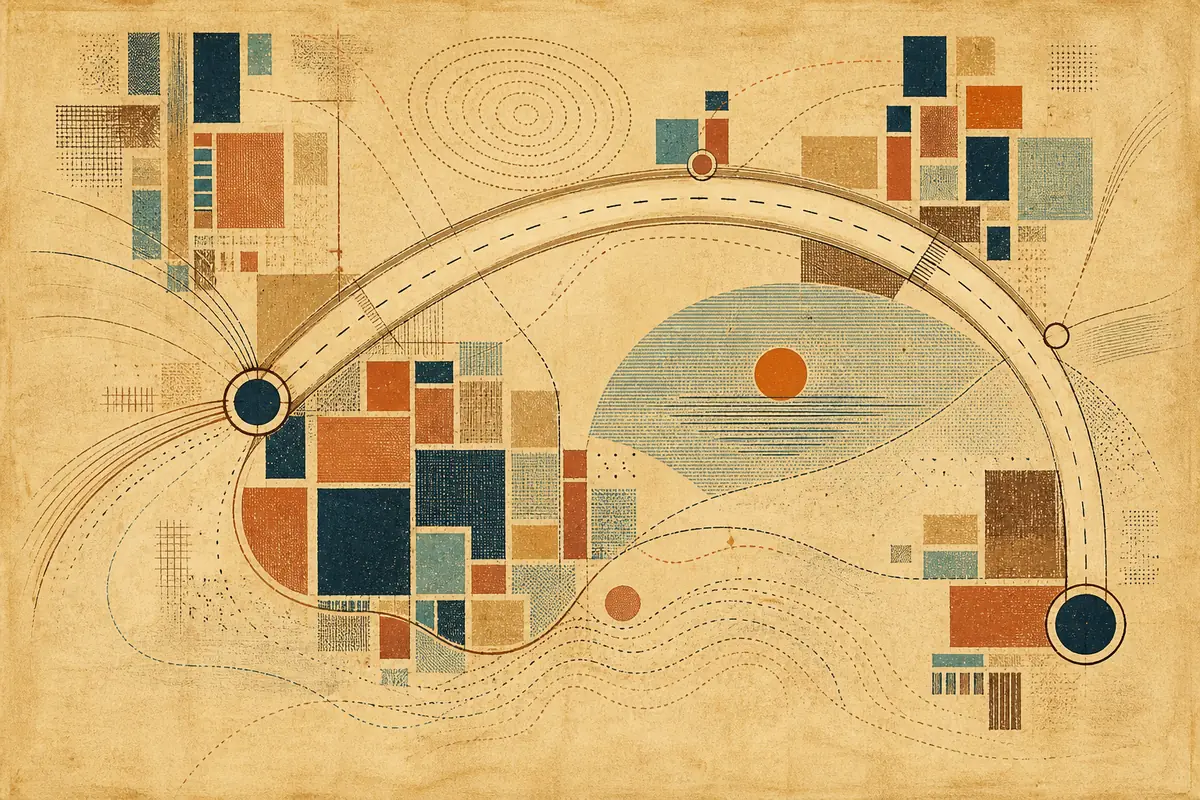Abstract illustrated map composition for Zionsville, United States
